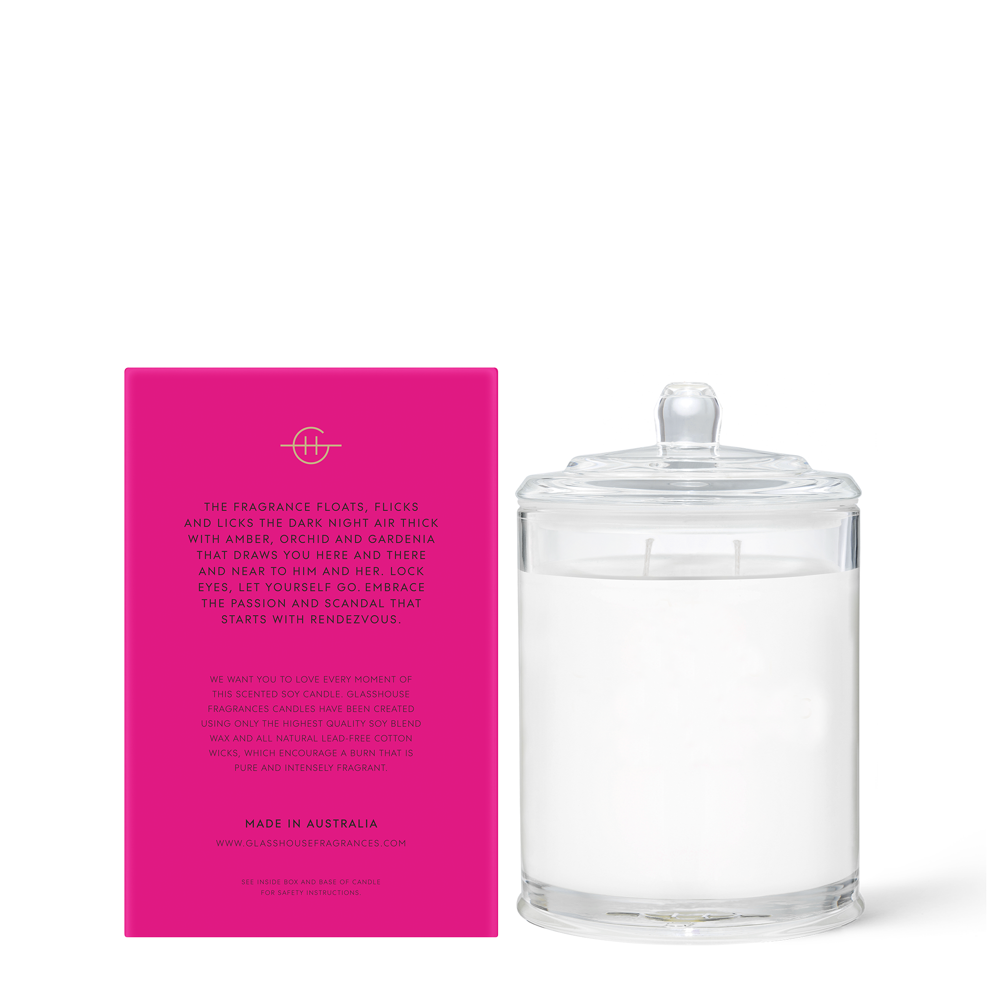 Glasshouse Fragrances Rendezvous Candle - Thumbnail 4