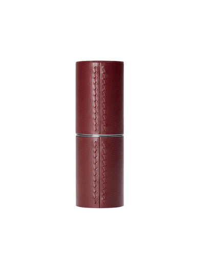 Chocolate Fine Leather Refillable Lipstick Case
