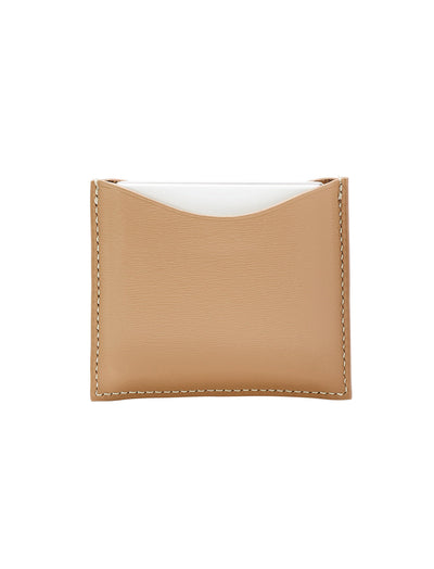 Camel Fine Leather Refillable Compact Case - La Bouche Rouge - Victoria Roggio Beauty