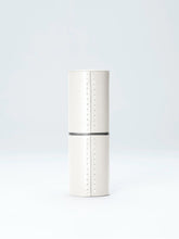 Load image into Gallery viewer, White Fine Leather Refillable Lipstick Case

