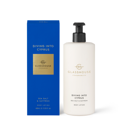 Diving Into Cyprus - Body Lotion - Glasshouse Fragrances - Victoria Roggio Beauty