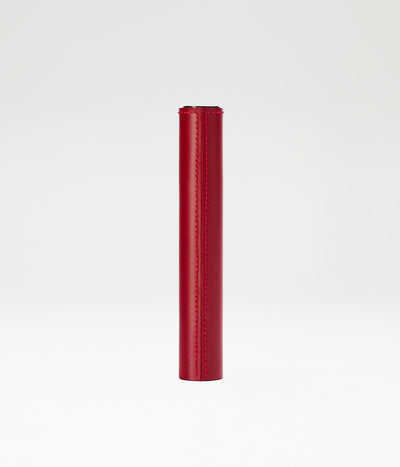 Red Fine Leather Mascara Sleeve - La Bouche Rouge - Victoria Roggio Beauty